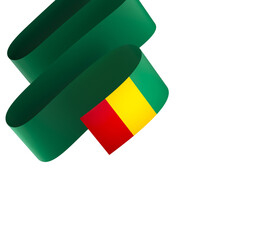 Guinea flag element design national independence day banner ribbon png
