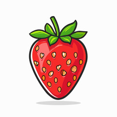 Fototapeta premium strawberry on a white background