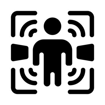 Motion Capture Glyph Icon