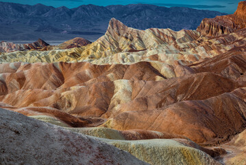 Colorful sand Painted Hills Mountain landscape