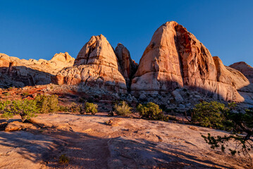 Fototapeta na wymiar Canyon landscape with rocky sandstone formations