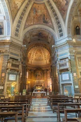 Foto op Plexiglas ROME, ITALY - AUGUST 31, 2021: The nave of church Chiesa di Santa Dorotea. © Renáta Sedmáková