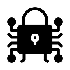 padlock glyph icon