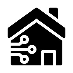 smart home glyph icon
