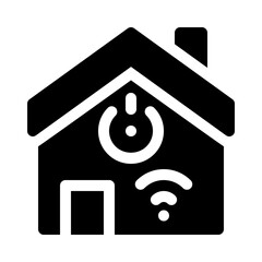 smart home glyph icon