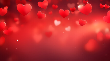 Obraz premium Vibrant Valentine's Day background, hearts background