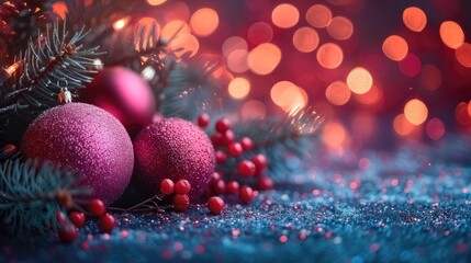 Minimalistic and streamlined Christmas backdrop offering generous room for text
