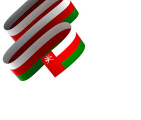 Oman flag element design national independence day banner ribbon png
