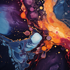 AI - abstract fluid art painting