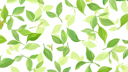 Green tea leaves seamless texture