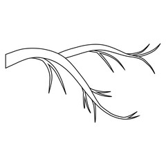 Branch icon vector. Tree illustration sign. Firewood symbol or logo.