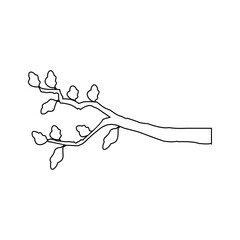 Obraz premium Branch icon vector. Tree illustration sign. Firewood symbol or logo.