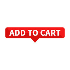 Add To Cart In Red Rectangle Shape For Sale Promotion Business Marketing Social Media Information Announcement
