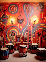 Obraz na płótnie Canvas Rhythmic Beats: Drum Circles Wall Art for Vibrant Home D�cor