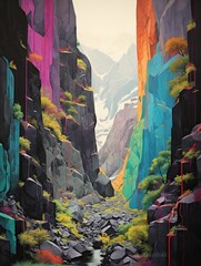 Mountain Climbing Art Vertical Ascents: Inspiring Canvas Prints for Adventurers - obrazy, fototapety, plakaty