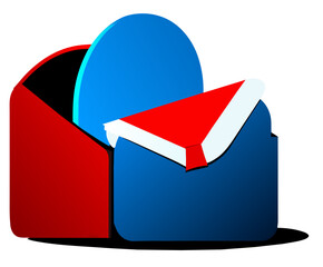 Voicemail mailbox. vektor icon illustation