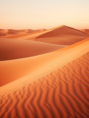 Sunset Desert Horizons: Wall Prints of Dune Beauty