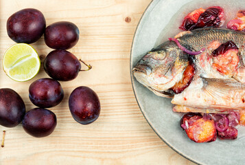 Dorado, grilled spicy fish.