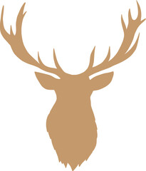 deer head silhouette vector illustration