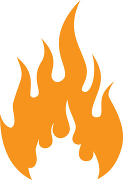 Simple vector fire flame icon in flat style