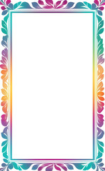 Beautiful Frame of Colorful Leaves Png Transparent Background