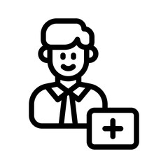 pharmacist line icon