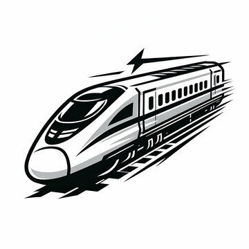 Bullet train isolated on white background 