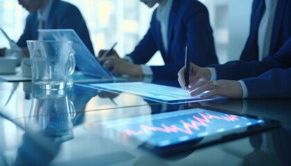 Digital based financial growth. Partnership for the development of digital security. Data security analysis for business development and digital economic finance with network connection on modern inte