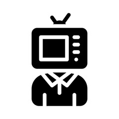 journalist glyph icon