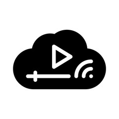 cloud storage glyph icon