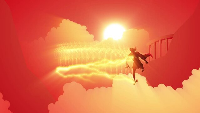 Greek god and goddess motion graphics series, Hermes, the emissary and messenger of the gods