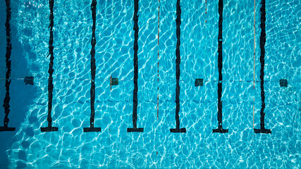 Top view in swimming pool - Powered by Adobe