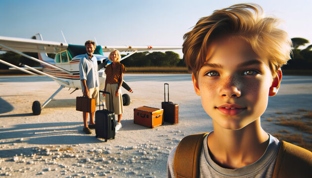 Fototapeta Going on safari in the Okavango Delta  may require you to fly from Maun to your luxury safari lodge via a small Cessna plane that adds to the adventure especially for kids. 