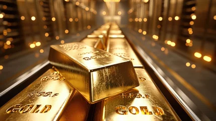 Foto op Plexiglas The gold bars are in the bank's vault © Julia Jones
