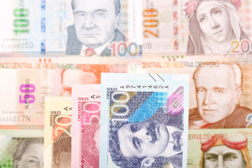Peruvian money a business background - obrazy, fototapety, plakaty