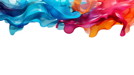 Fototapeta premium Liquid wavy colorful splash isolated on a white background.