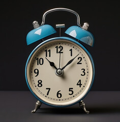 Naklejka premium Vintage alarm clock, retro style clock.