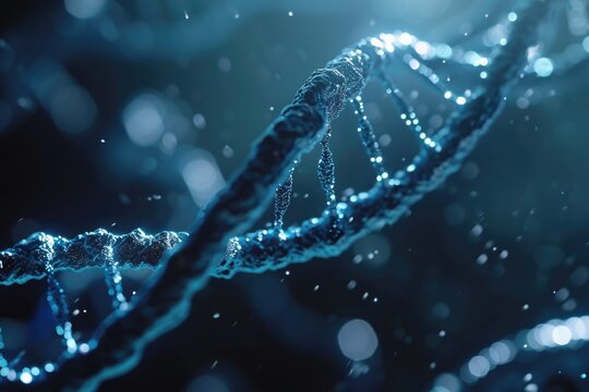Close-Up of DNA Strand