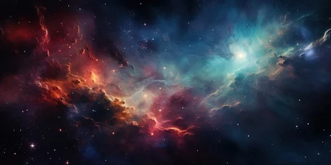 Abwaschbare Fototapete Universum Nebula and galaxies in space. Abstract cosmos background