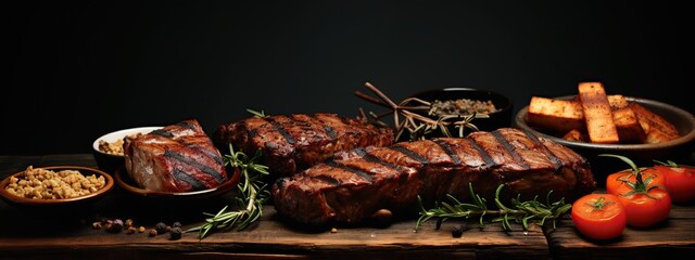 Flyer or banner design for grill restaurant, sale and promotion campaign.