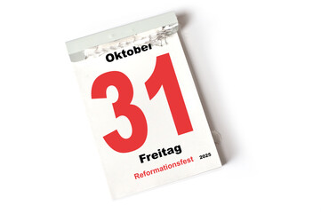 31 . Oktober 2025 Reformationstag