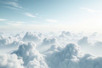 Fototapeta premium A captivating view of clouds as seen from a plane. Perfect for travel and adventure themes
