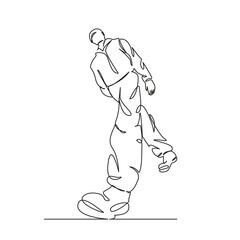 man view from below Big boots distortion