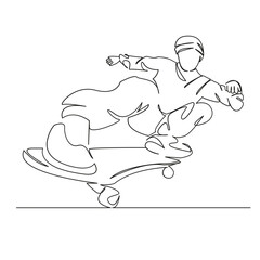 teenager jumping on a skateboard distortion