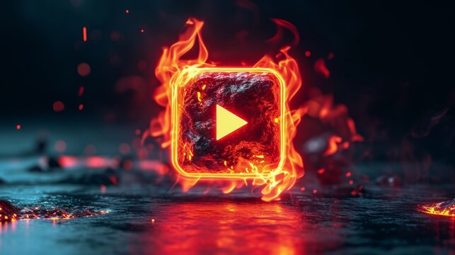 The play button is made in a fire style. Hot game.