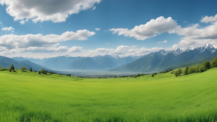 landscape with mountains and clouds