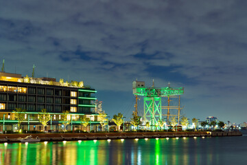 神奈川県横浜市　横浜ハンマーヘッドの夜景