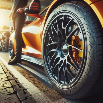 Sports car wheel for automobile companies