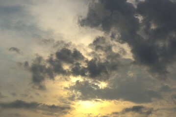 clouds in the sky at sunset time