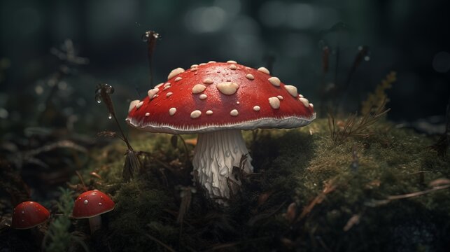 Amanita muscaria magic mushroom